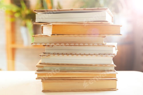 Preview: Stack of books on the table