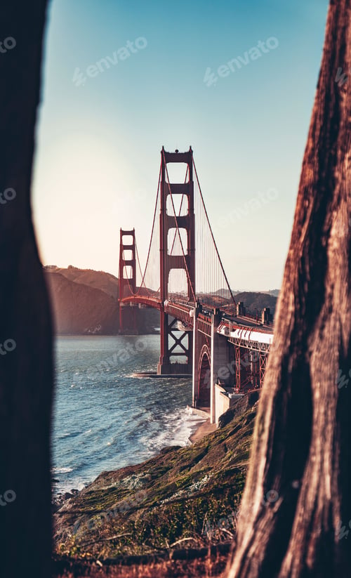Preview: Golden Gate Bridge at daytime in San Francisco, California vertical