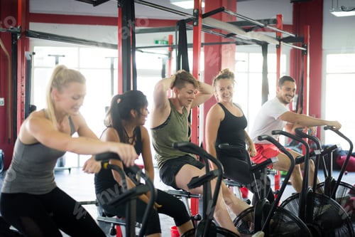 Preview: Athletes training in a cross-fit gym