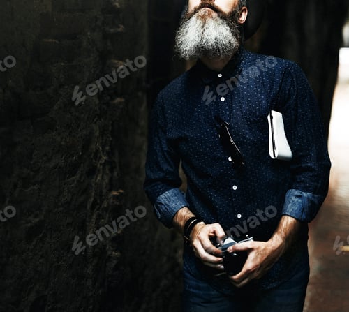 Preview: Man Hipster Journay Lifestyle Traveling Concept