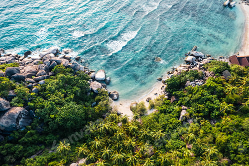 Preview: tropical island and sea view form above