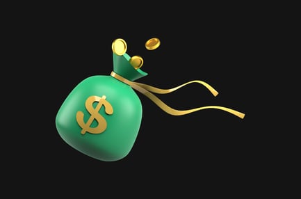 Preview: Money Bag With Scattered Gold Coin
