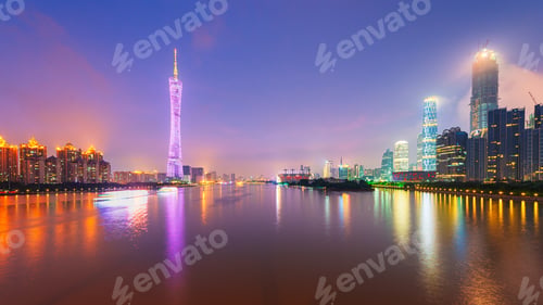 Preview: Guangzhou, China Skyline on the Pearl River