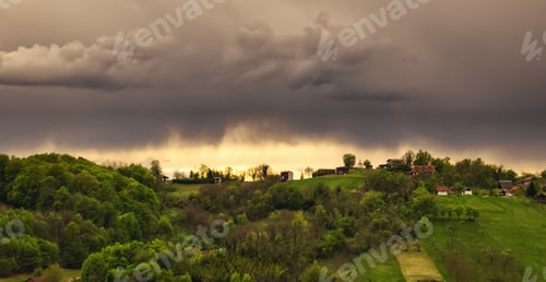 Preview: Sunset at Zagorski bregi in Zabok, croatia