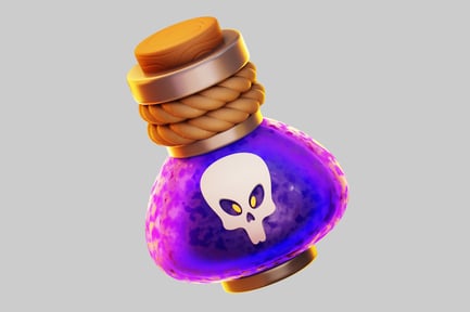 Preview: Purple potion with skull decal
