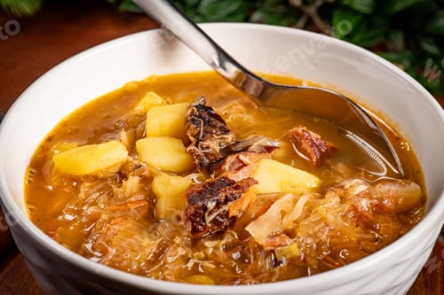 Preview: Traditional sour cabbage soup.