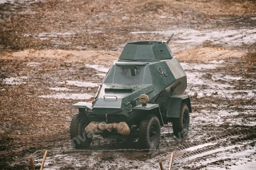 Preview: Russian Soviet Red Army Armored Soviet Scout Car In Autumn Count