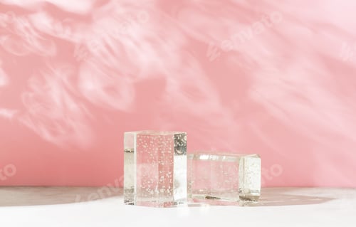Preview: Podium stand background cosmetic and beauty template