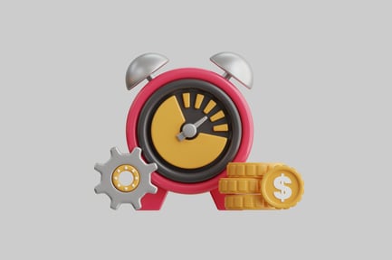Preview: Time is money pink clock