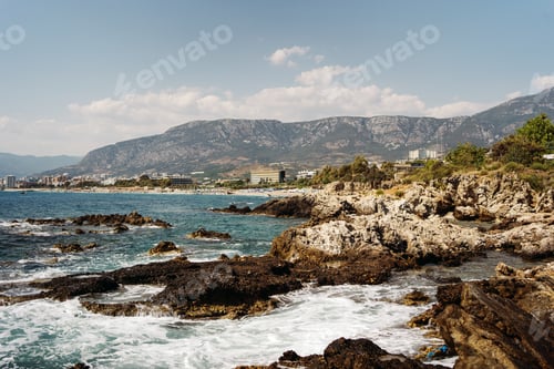 Preview: View on Mediterranean sea and rocky coast in Alanya