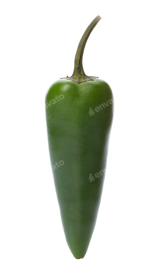 Preview: Fresh ripe green pepper isolated on white