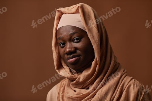 Preview: Portrait of African Woman Wearing Headscarf