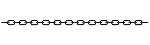 Preview: Chain isolated on white, transparent, 3d render