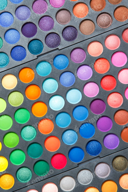 Preview: Palette with a multicolored eyeshadows