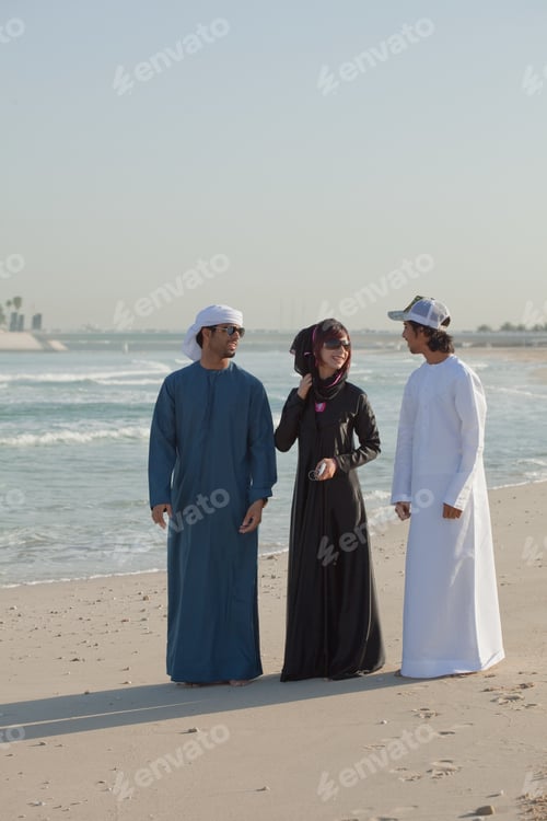 Preview: Middle Eastern people on the beach