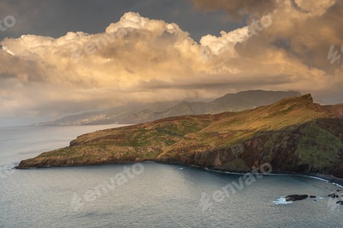 Preview: Beautiful hiking trial on Sao Lourenco in Madeira, Portugal at sunrise.