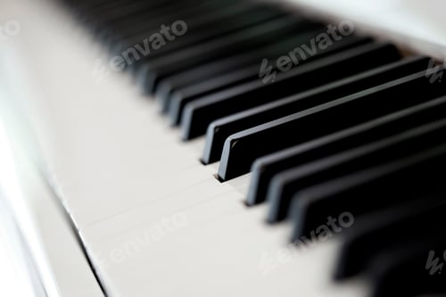 Preview: Macro on a keyboard of a classic gran piano