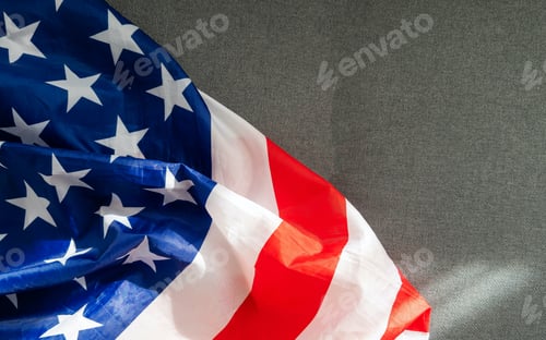 Preview: American Flag Wave Close Up for Memorial Day or 4th of July