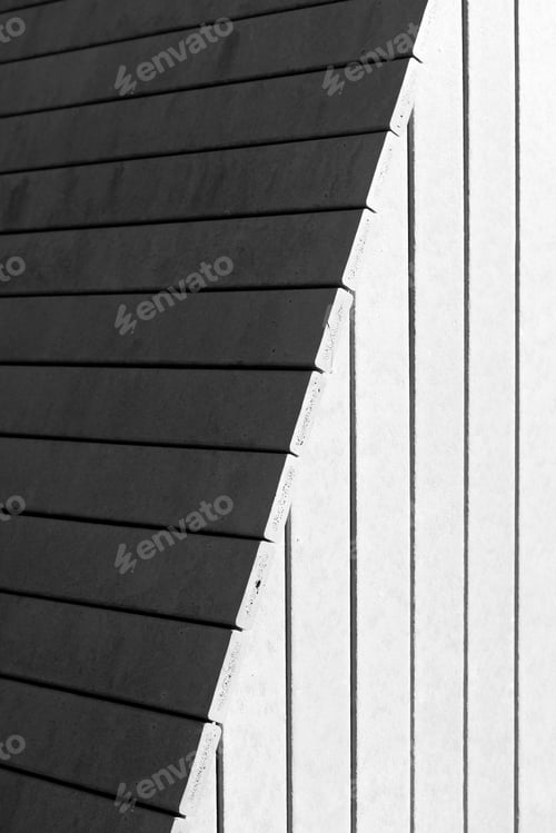 Preview: White Wooden Wall With A Shadow - Vertical Lines