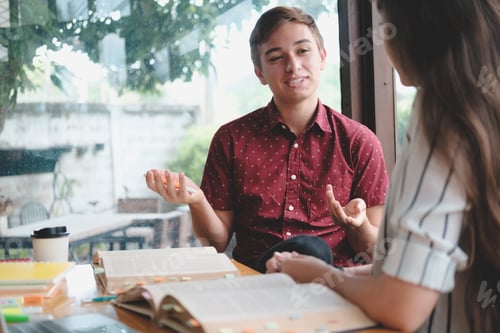 Preview: Young students campus helps friend catching up and learning
