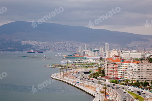 Preview: View of town and Aegean sea, Izmir, Turkey
