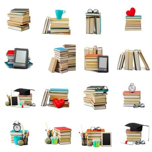 Preview: books isolated on the white background