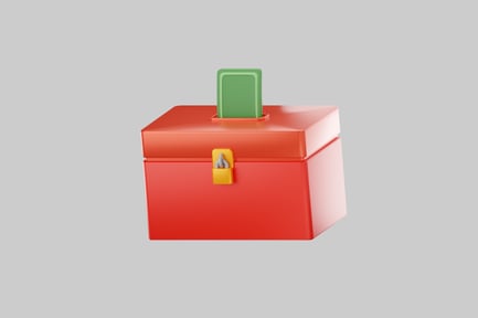 Preview: Celebration contribution box with card