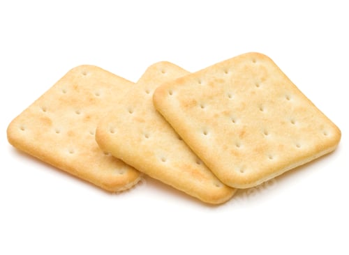 Preview: Dry cracker cookies isolated on white background cutout