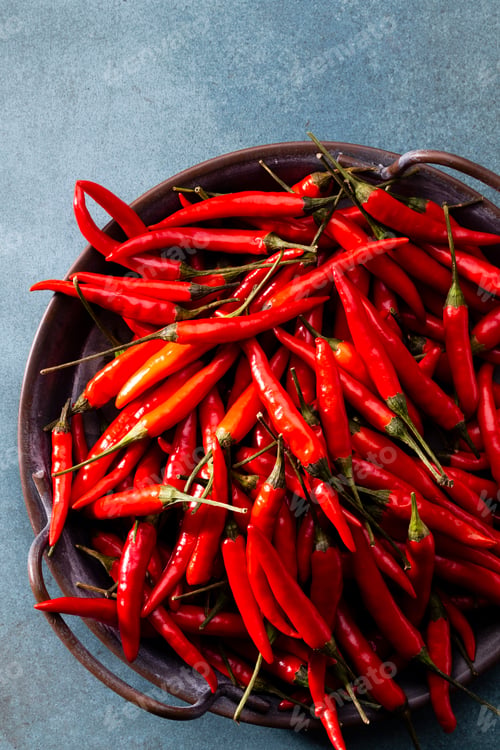 Preview: Red hot chili peppers pattern texture background.