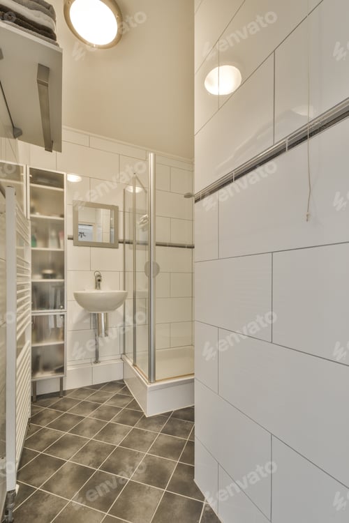 Preview: Interior of modern bathroom with sink