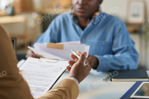 Preview: Closeup of Black Man Discussing Taxes
