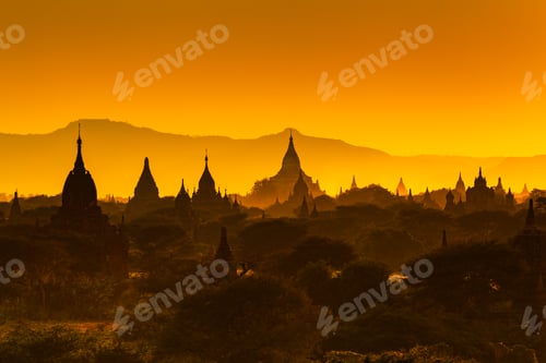 Preview: The Temples of bagan at sunrise, Bagan, Myanmar