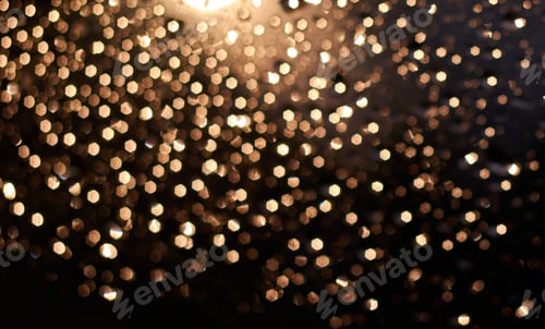 Preview: Bokeh of rain drops on window glass