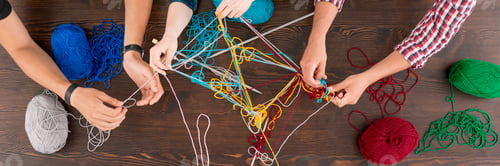 Preview: Friends knitting together