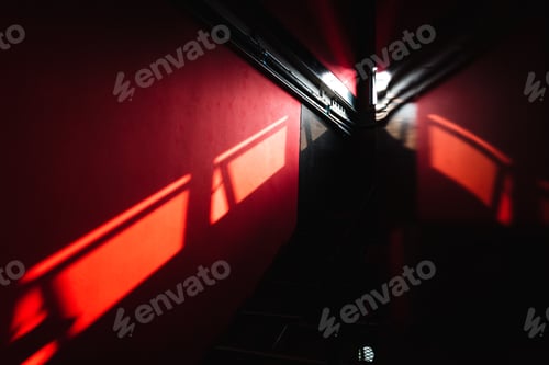 Preview: Red wall and stairs