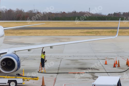 Preview: Refueling of airplane at airport Preparations before flight