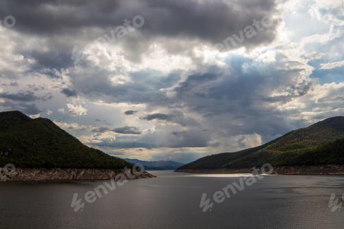 Preview: colorful dramatic sky with cloud at sunset