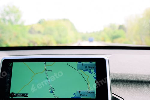 Preview: Navigation system, GPS in a car