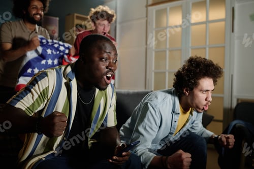 Preview: Multi-ethnic Fans Watching Sports Event