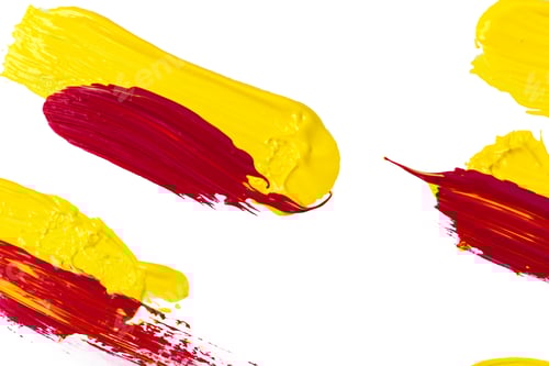 Preview: Abstract Paint Strokes of Yellow and Red