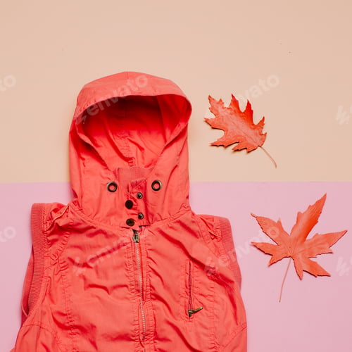 Preview: Minimal creative art. Hood and a piece Hello rainy season