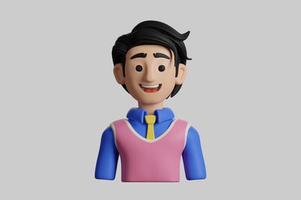 Preview: Cartoon teacher character illustration