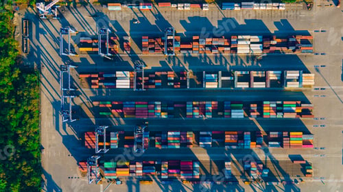 Preview: Aerial view of container terminal