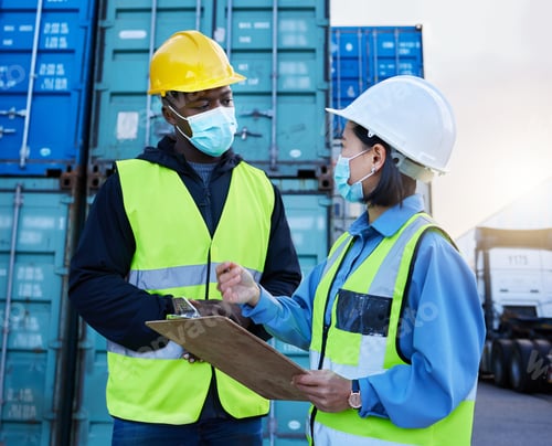 Preview: Container manager, covid checklist safety and security cargo or distribution inspection team. Inven