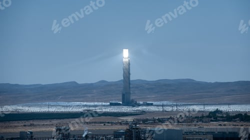 Preview: Landscape view of a solar power station in Ashalim in Negev desert, Israel
