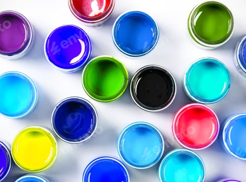 Preview: Paint Gouache In Jars Background Image