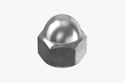 Preview: Domed Cap Nut: Hex Base, Steel Finish