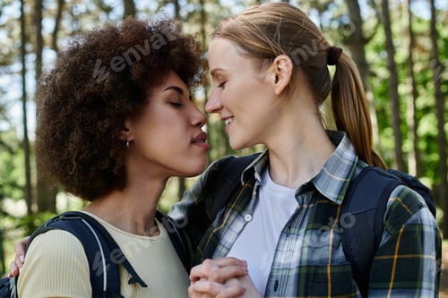 Preview: Forest love: a hiking couples moment