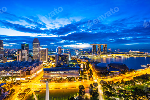 Preview: Beautiful architecture building exterior of singapore city