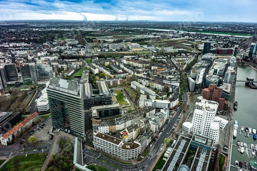 Preview: Aerial View Of Dusseldorf City In North Rhine-Westphalia Germany
